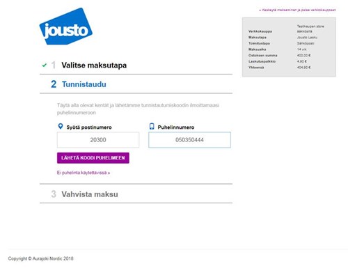 jousto ostokokemus
